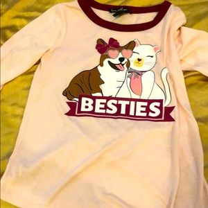 Cat dog Besties tee